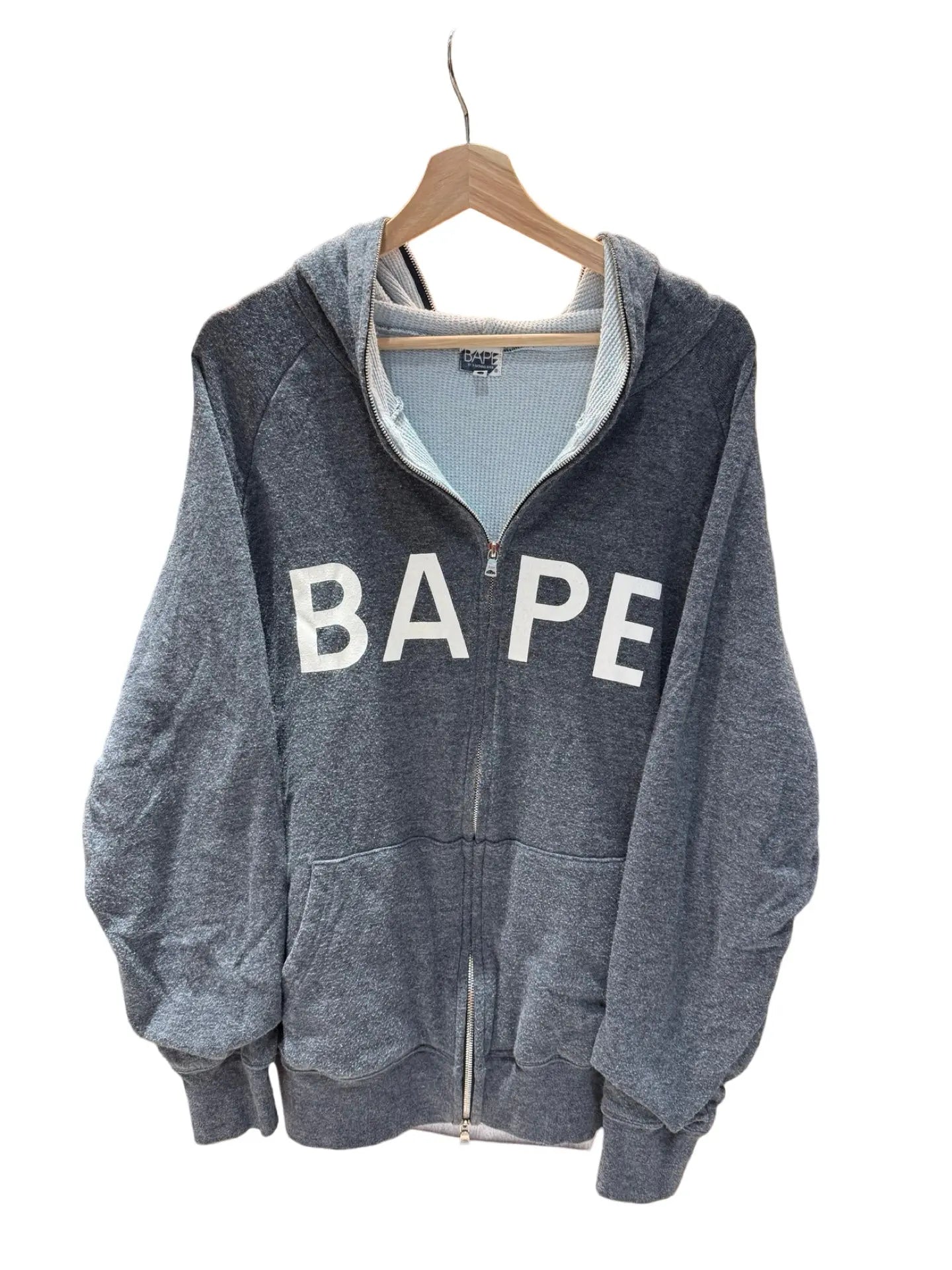 Vintage y2k BAPE Thermal Lined Full Zip Up Hoodie KIF Vintage