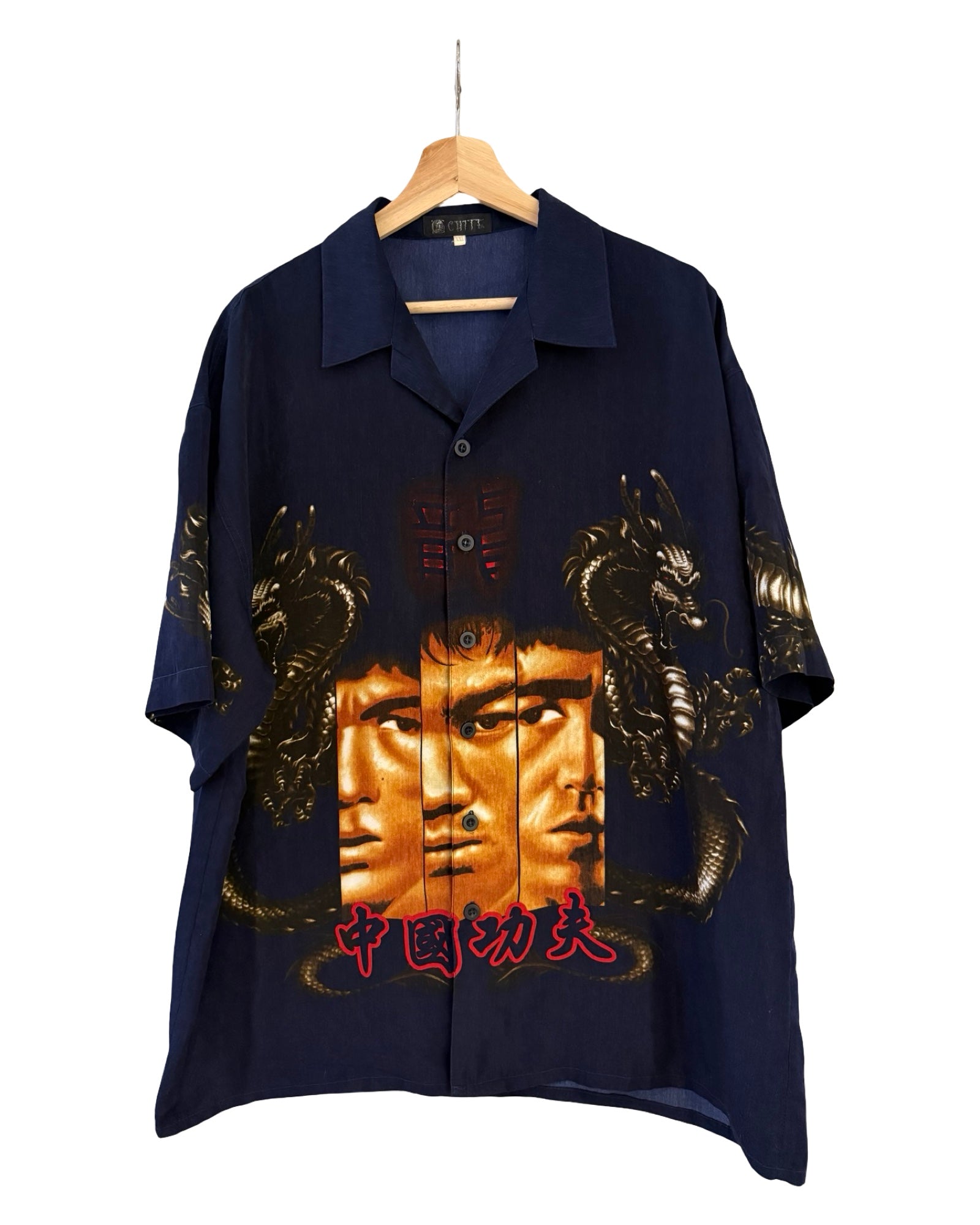 Vintage 90s Bruce Lee Enter The Dragon Button Up Shirt