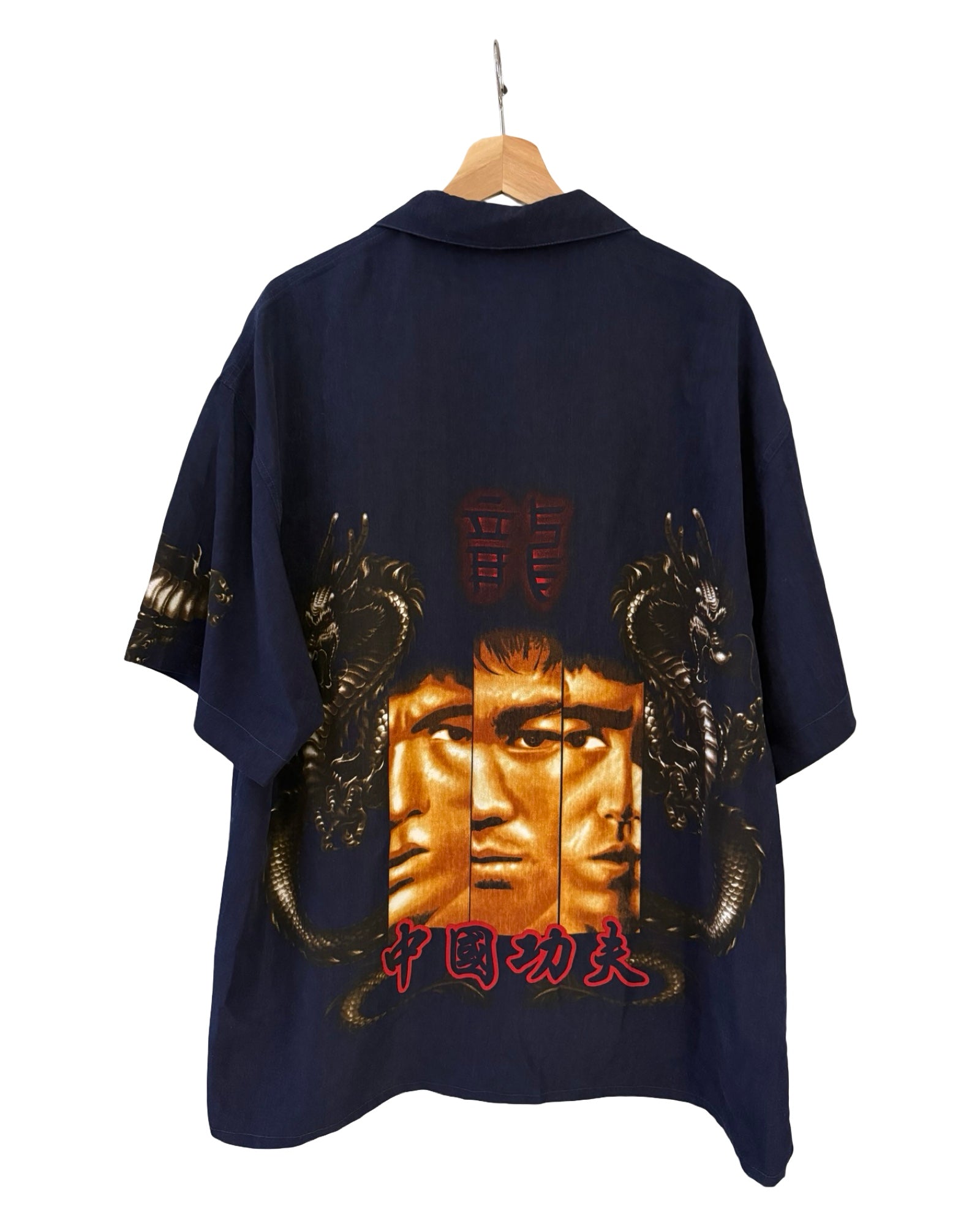 Vintage 90s Bruce Lee Enter The Dragon Button Up Shirt