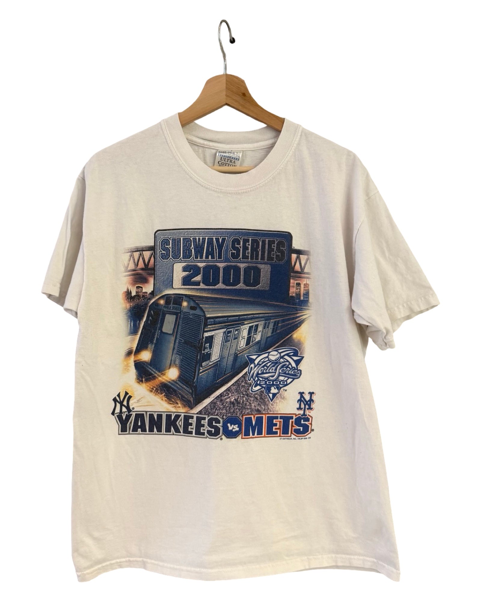 Vintage 2000 New York Subway Series Yankees & Mets Tee