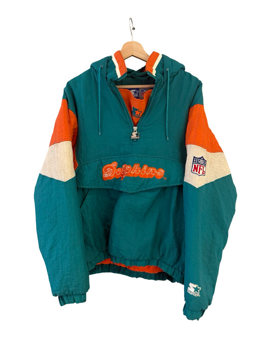 Vintage 90s Miami Dolphins Starter Puffer Jacket