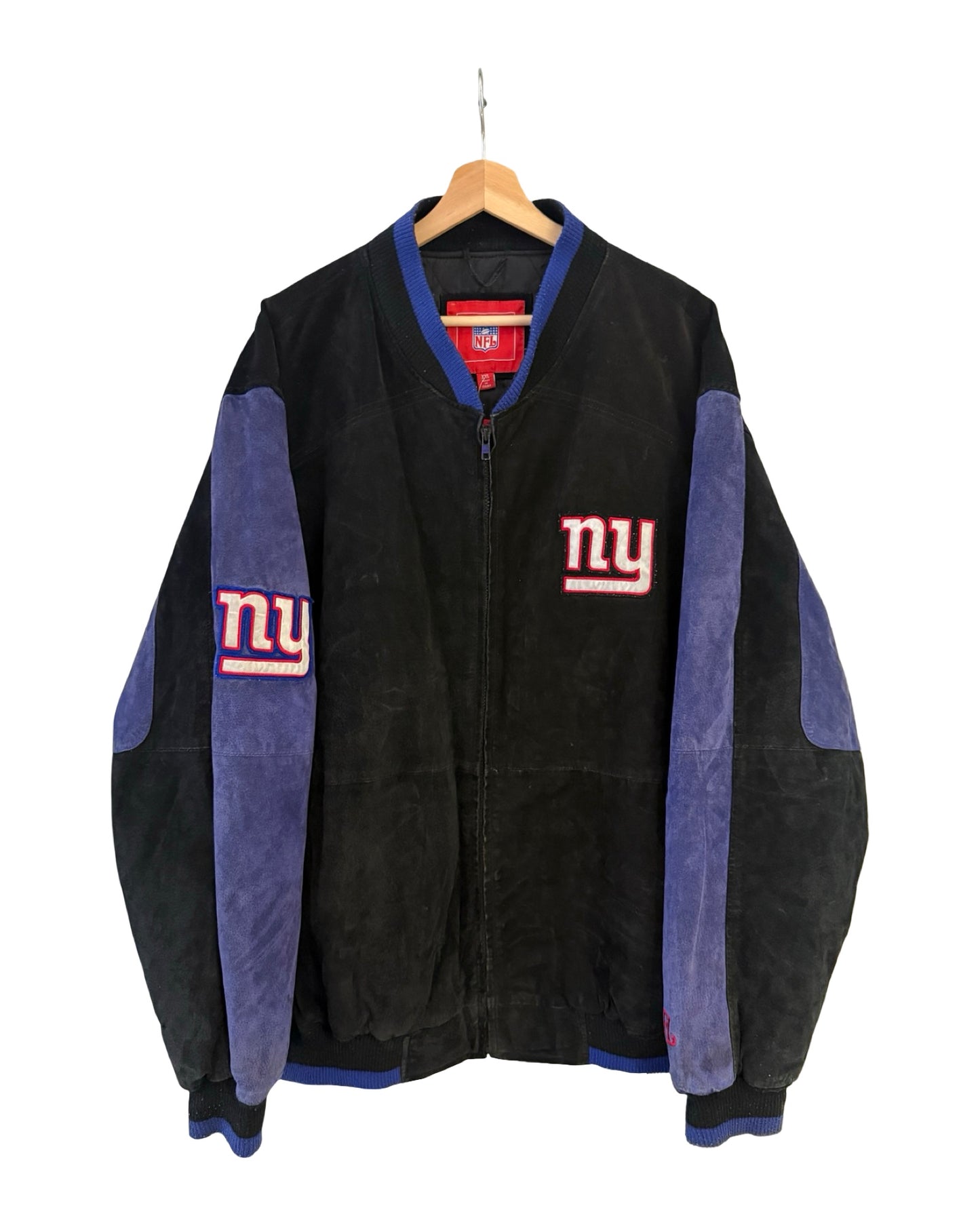 Vintage New York Giants Zip Up Suede Jacket