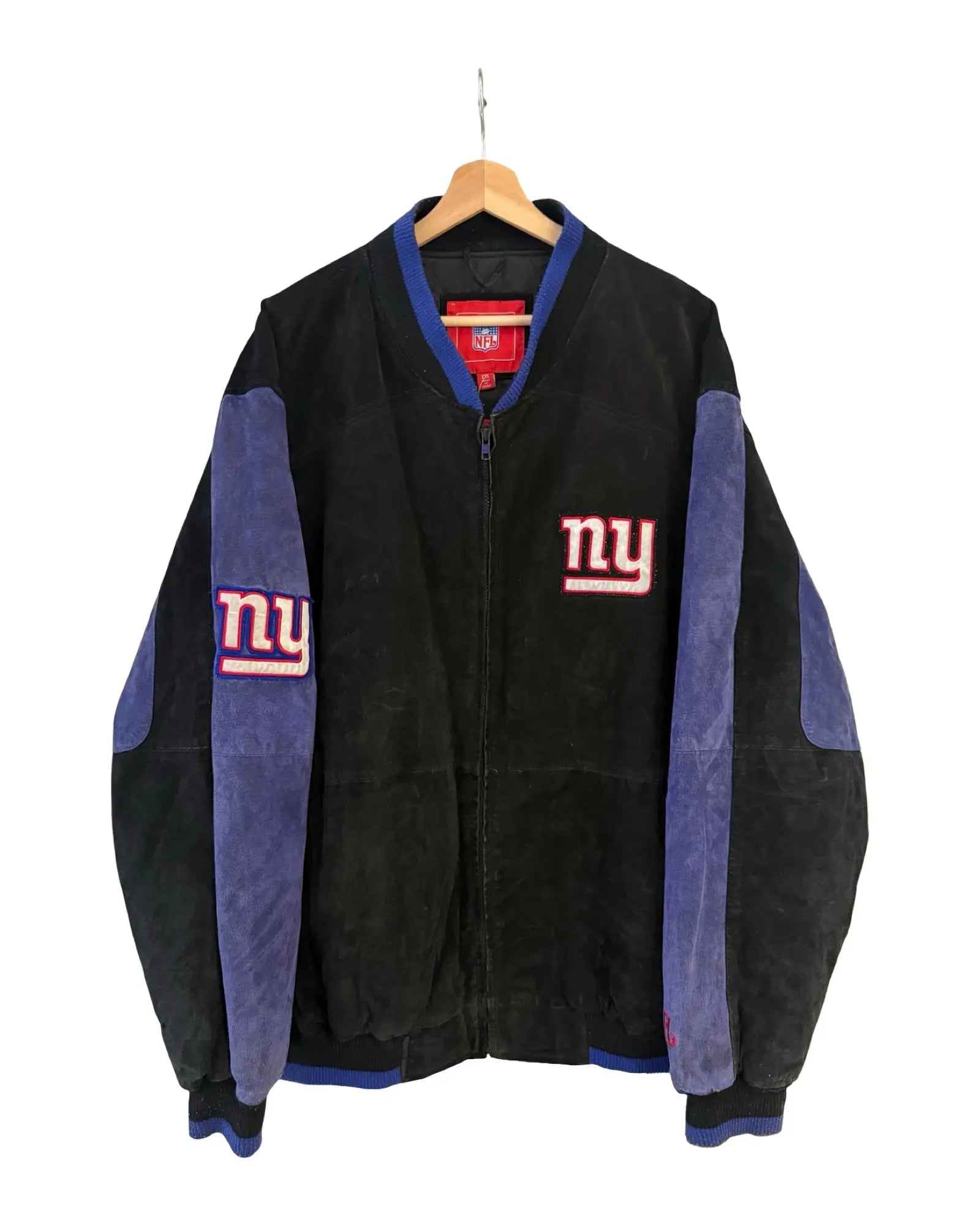 Vintage New York Giants Zip Up Suede Jacket KIF Vintage