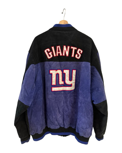 Vintage New York Giants Zip Up Suede Jacket