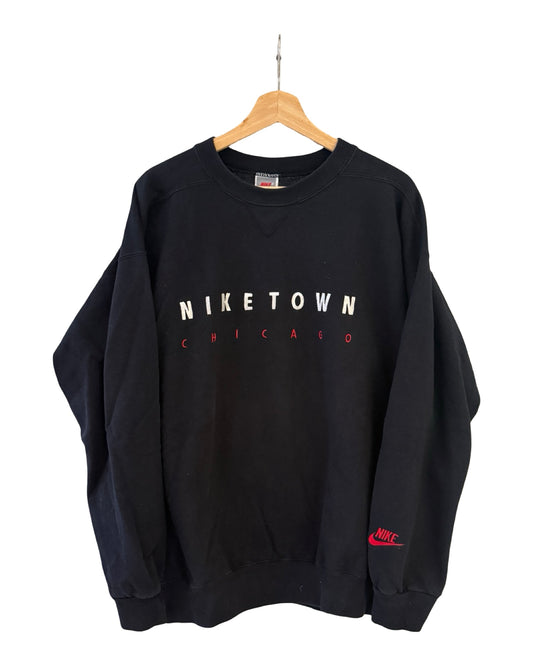 Vintage 90s Nike Town Chicago Spellout Crewneck