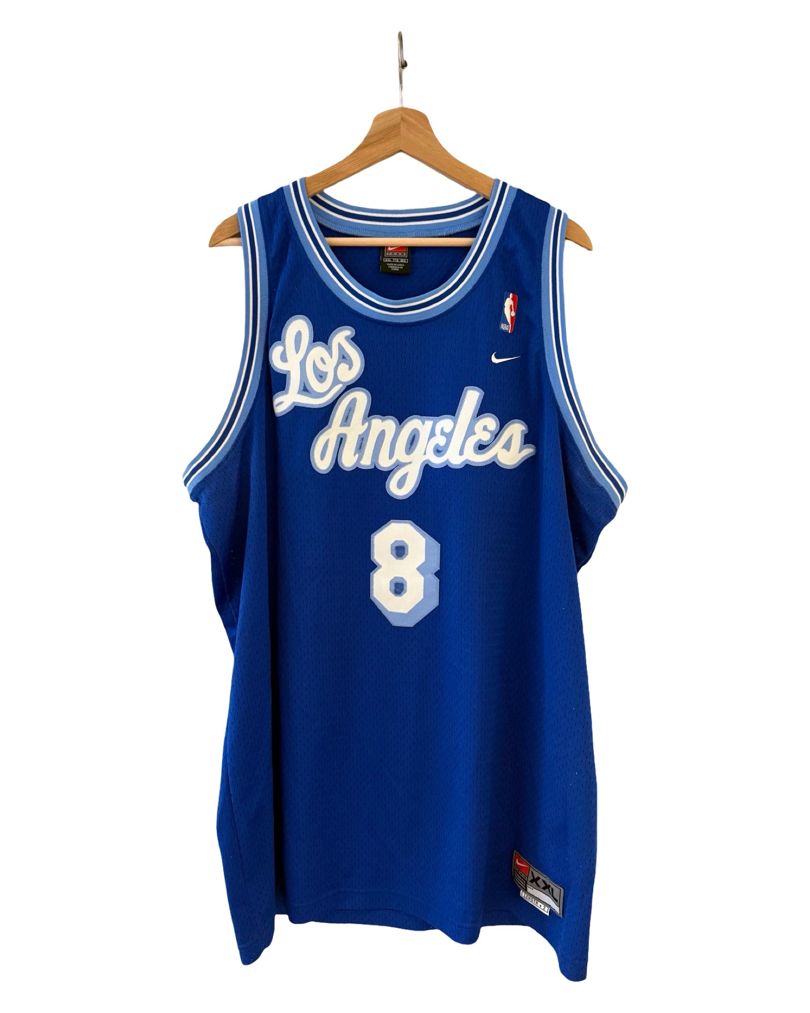Vintage 00s Nike Kobe Bryant Los Angeles Lakers 8 Throwback Blue White Jersey