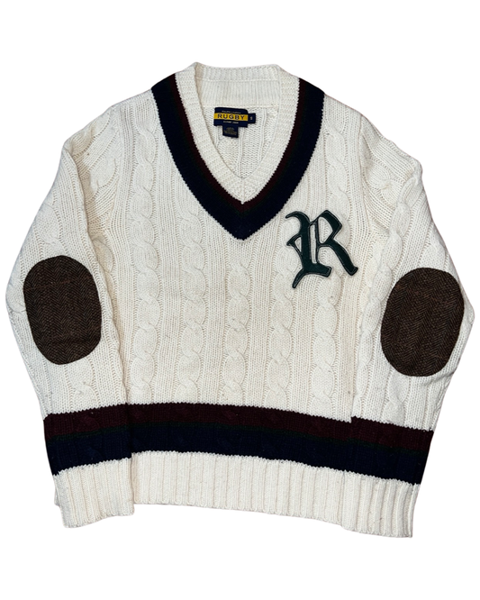 Vintage Ralph Lauren Rugby R Cable Knit Sweater