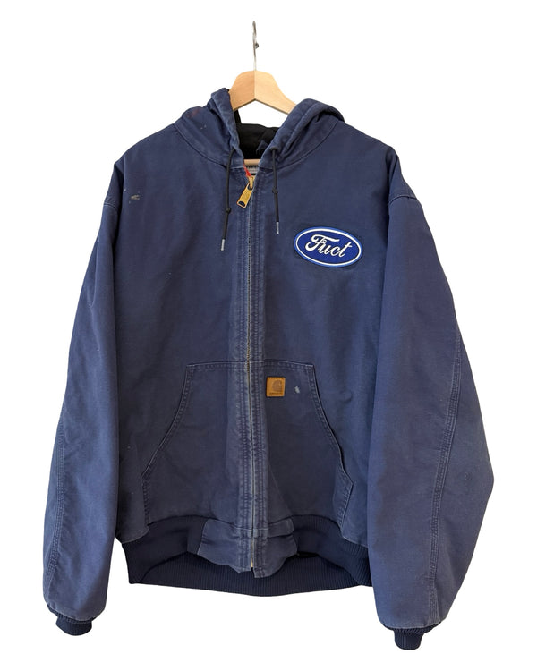 Vintage Carhartt Fuct Hooded Blue Jacket