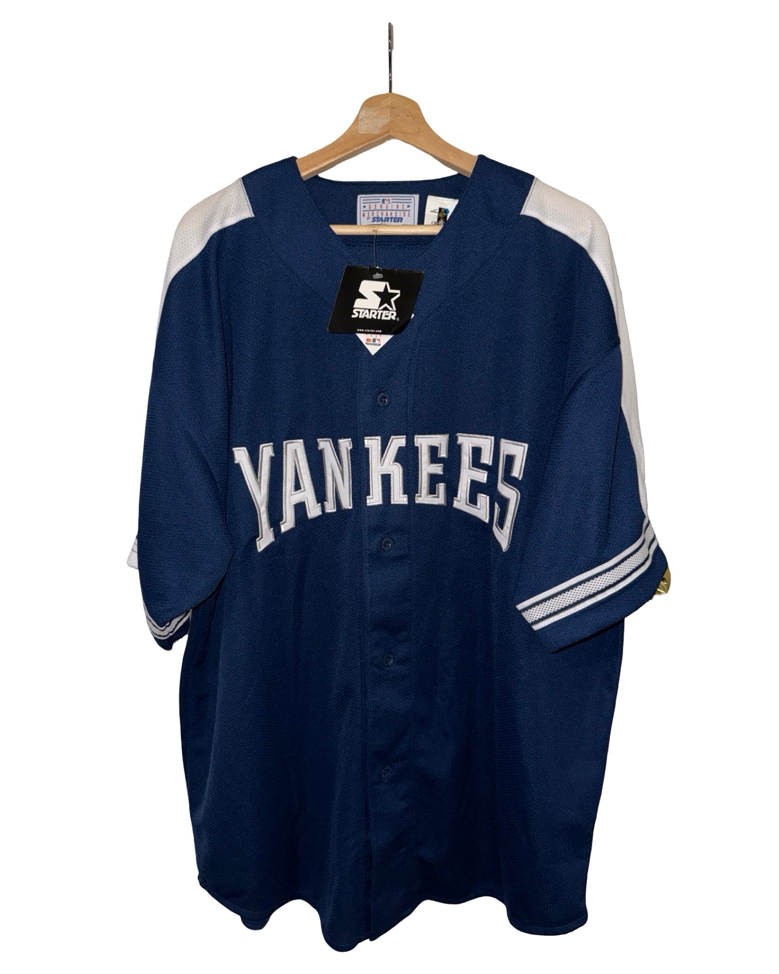 Vintage 90s New York Yankees #2 Derek Jeter Starter Jersey KIF Vintage