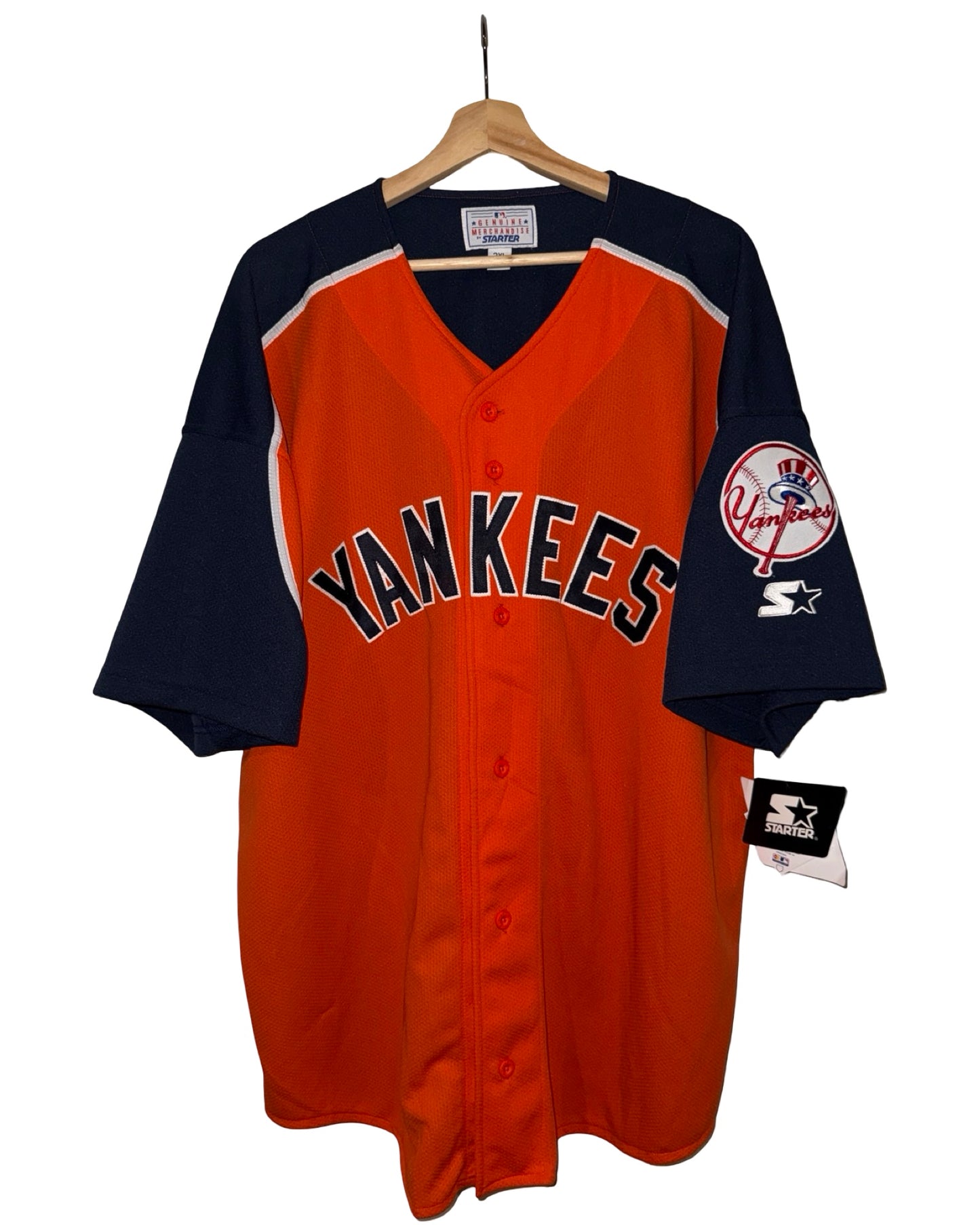 Vintage DS 90s New York Yankees Orange Starter Jersey