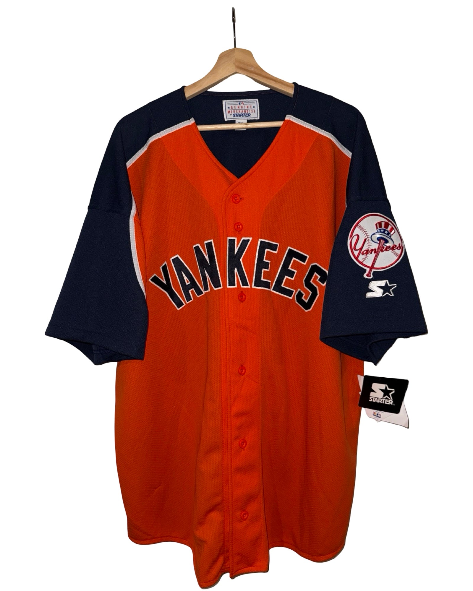 Vintage DS 90s New York Yankees Orange Starter Jersey KIF Vintage