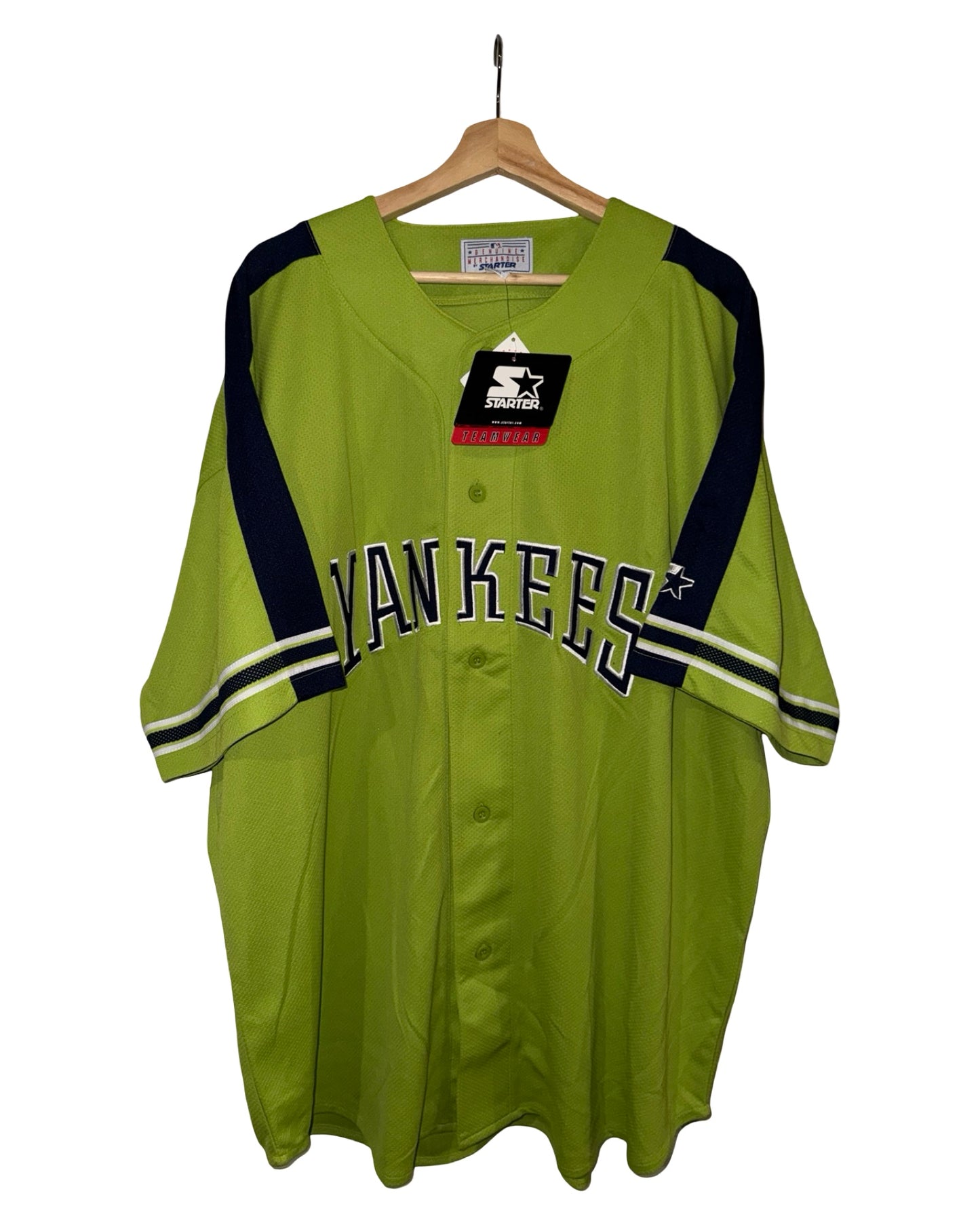 Vintage DS 90s New York Yankees Green Starter Jersey