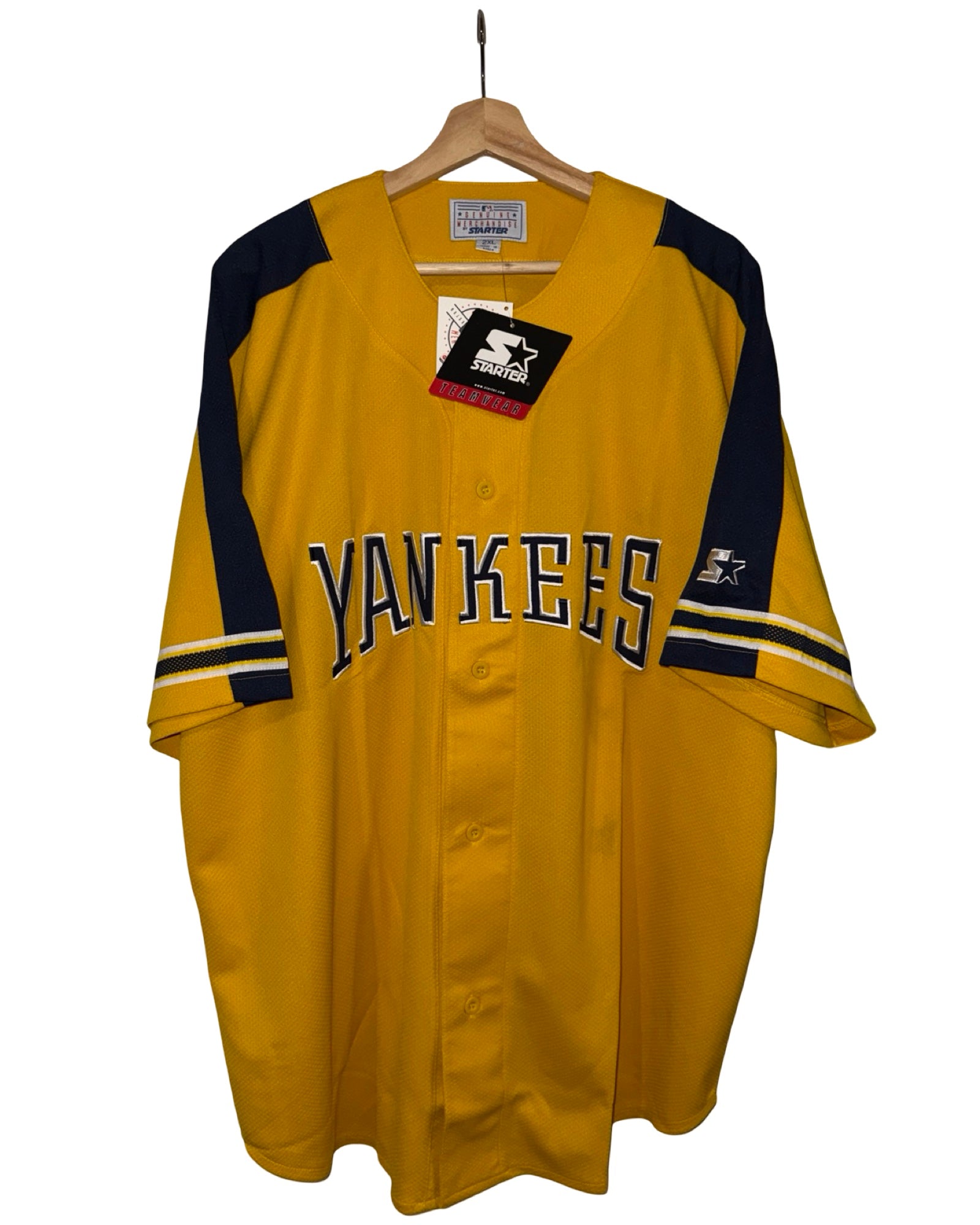 Vintage DS 90s New York Yankees Yellow Starter Jersey KIF Vintage