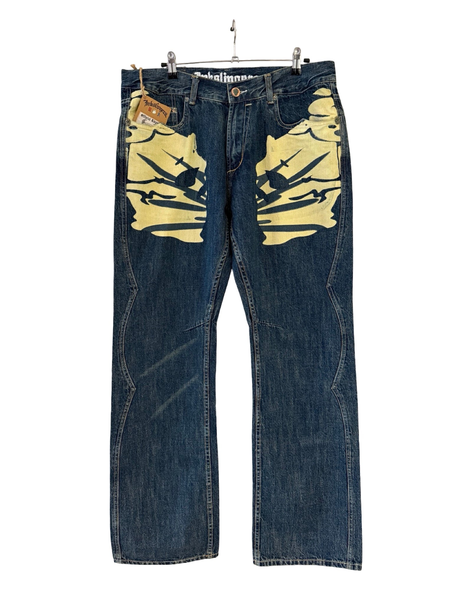 Vintage y2k Skull Denim Baggy Jeans KIF Vintage