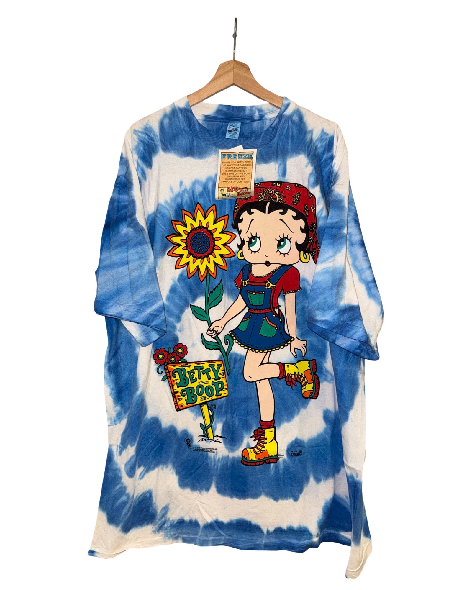 Vintage 1995 Betty Boop Flower Girl Tie Dye Tee KIF Vintage