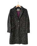 Vintage Womens Rare Anthropologie Green Leopard Print Coat KIF Vintage