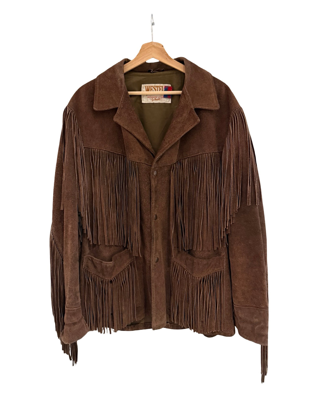 Vintage 80s Schott Western Fringes Suede Jacket KIF Vintage