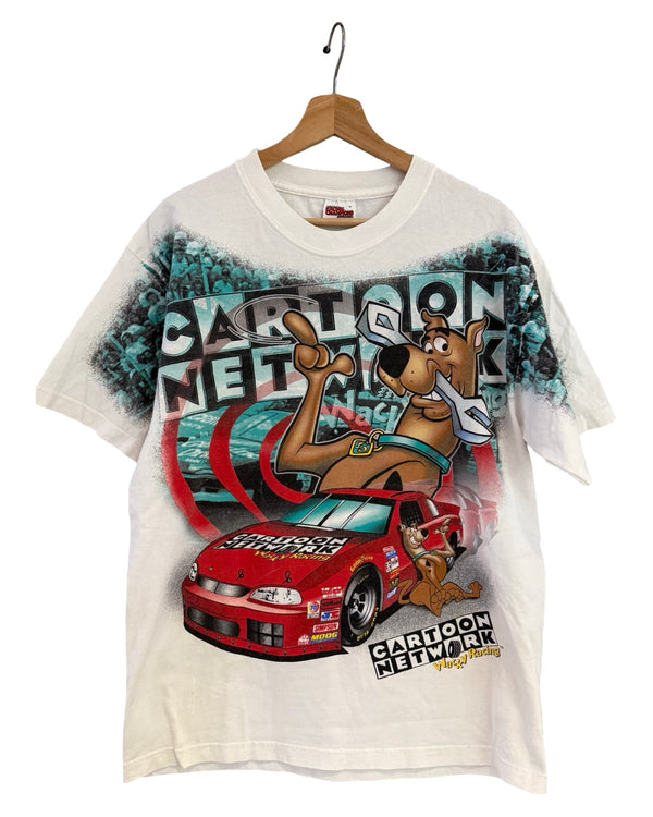 Vintage Rare 2000 Scooby Doo Wacky Racing Nascar Tee