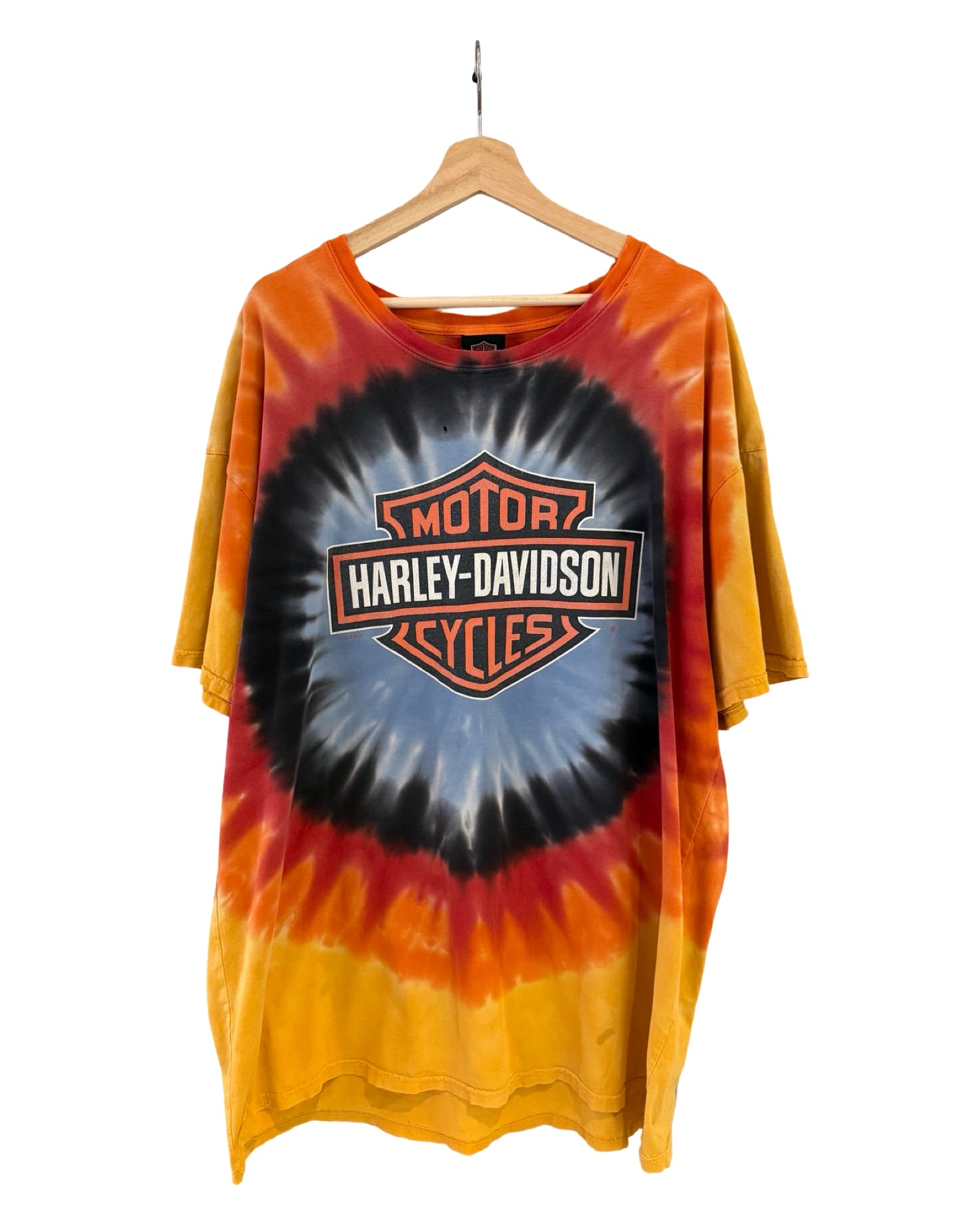 Camiseta tie-dye grande Harley Davidson, clásica de 2004