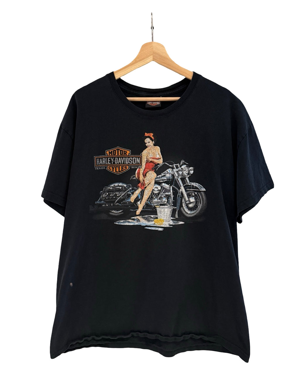 Camiseta vintage de Harley Davidson Pin Up Girl Virginia