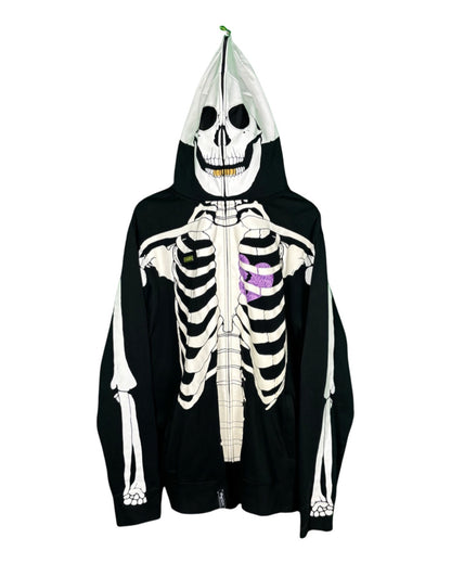 Vintage LRG Dead Serious Skeleton Full Zip Up Hoodie