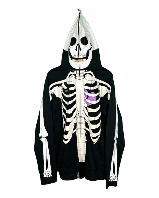 Vintage LRG Dead Serious Skeleton Full Zip Up Hoodie