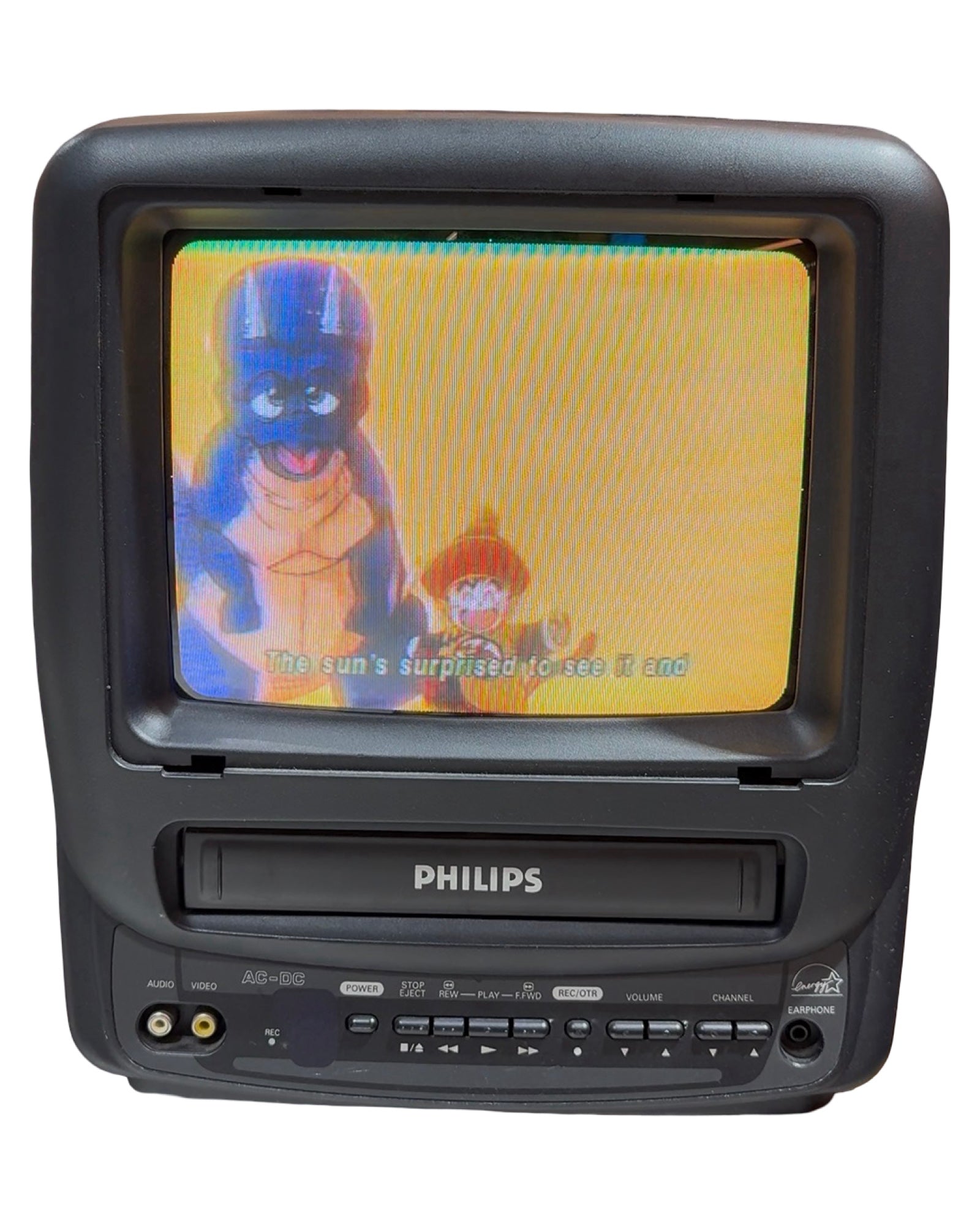 Vintage Phillips 9 Inch CRT TV VHS Player Combo