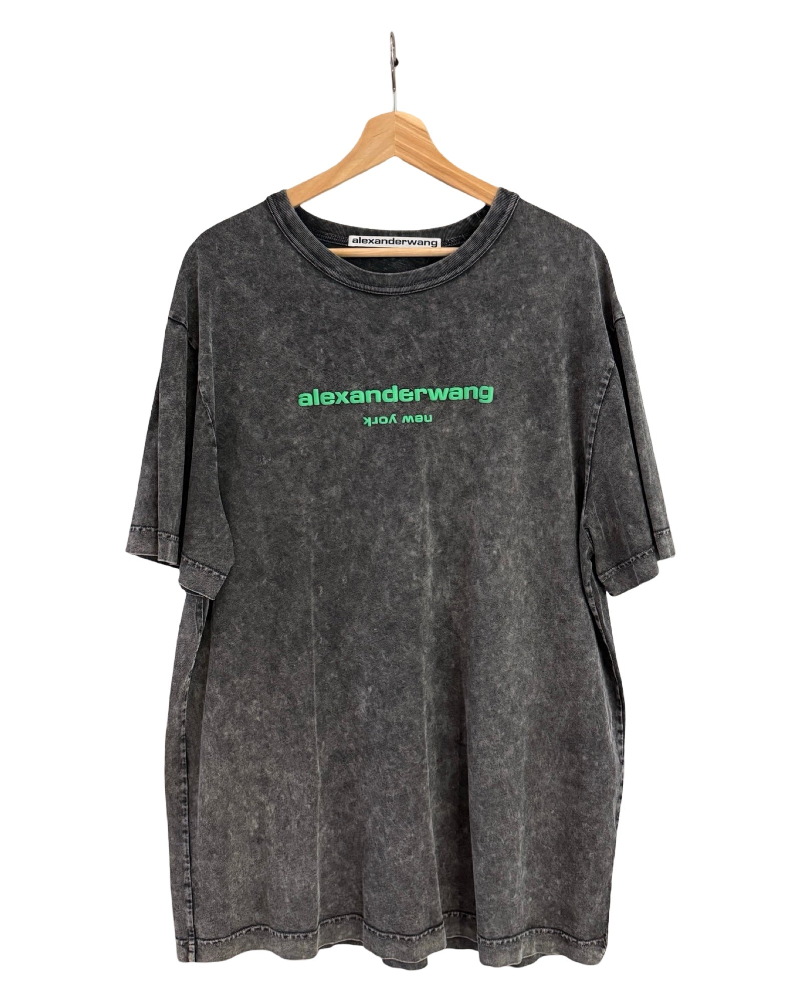 Alexander Wang Green Acid Wash Tee