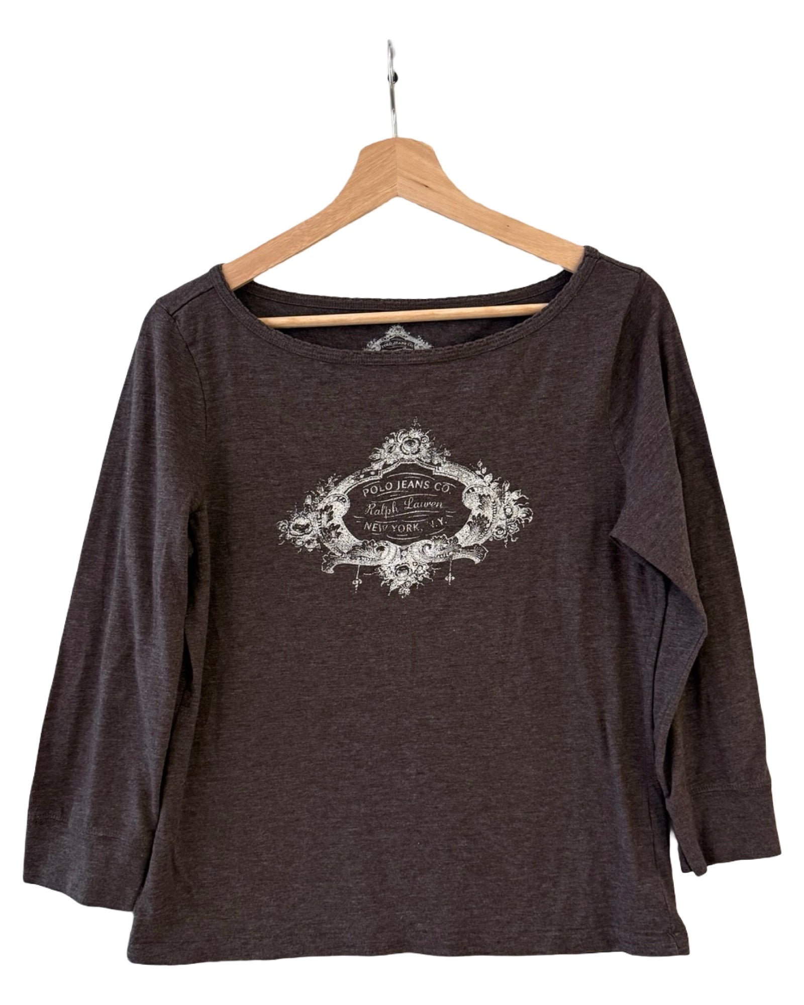 レディース ポロラルフローレン NY ブラウン ロゴ Tシャツ