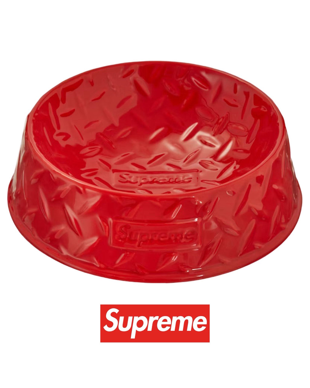 2023 Supreme Red Ceramic Dog Bowl
