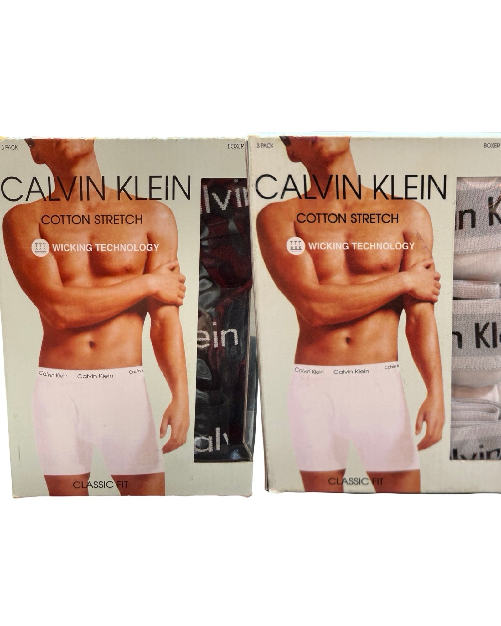 New Calvin Klein 3-Pack Black / White Cotton Classic Boxer Briefs