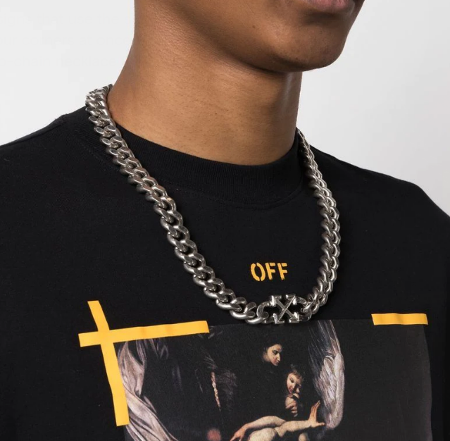 Archive FW/22 Off-White Silver-Tone Chain Necklace KIF Vintage