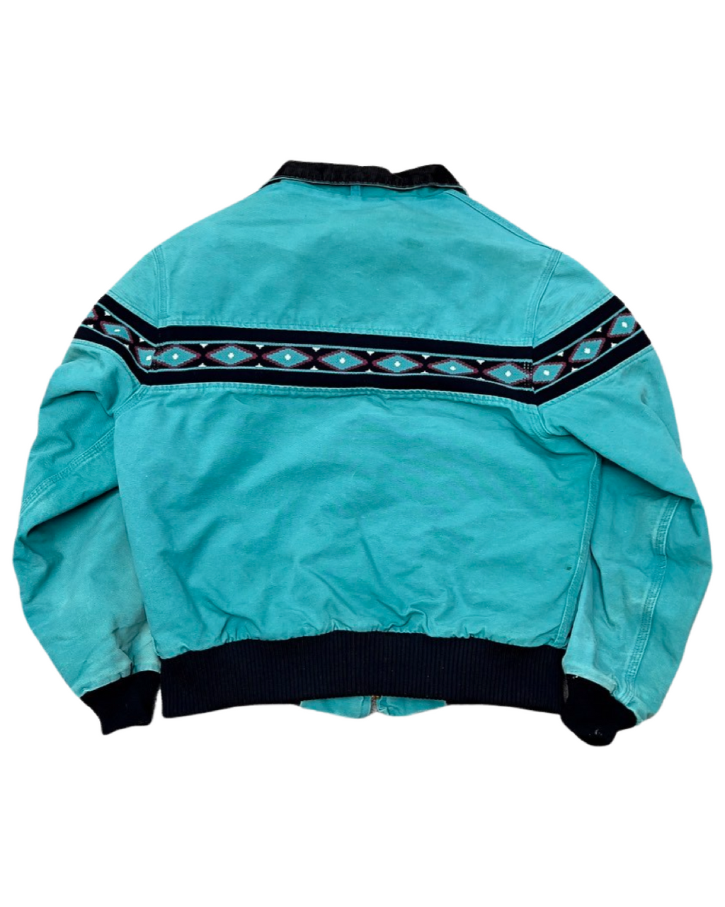 Vintage Rare 90s Carhartt Teal Aztec Jacket KIF Vintage