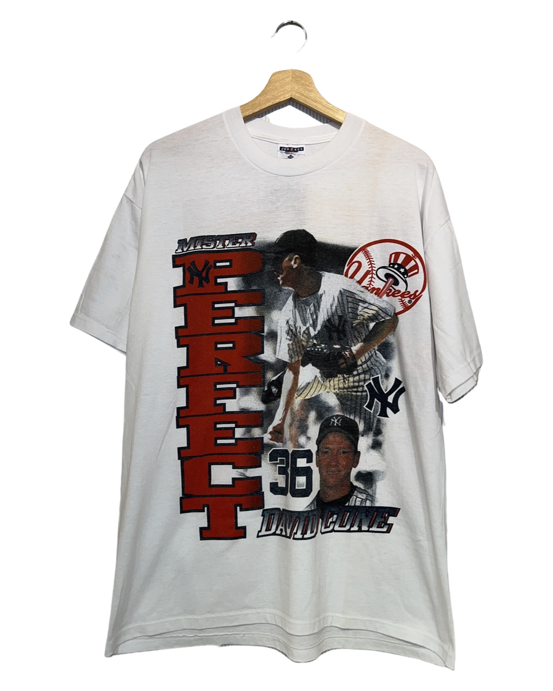 Vintage 1999 New York Yankees David Cone Perfect Game Tee