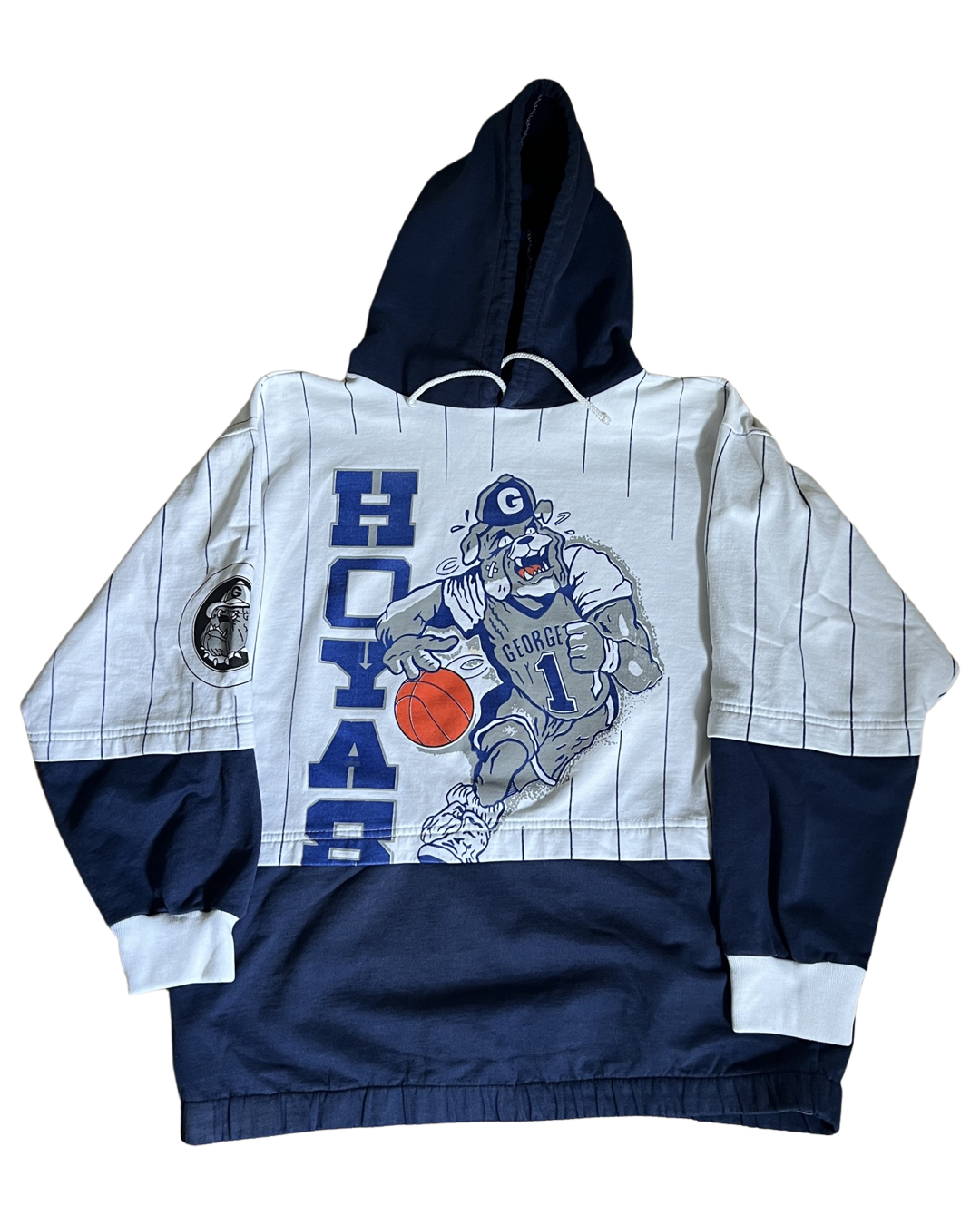 Vintage 90s Georgetown Hoyas Hooded Crewneck KIF Vintage