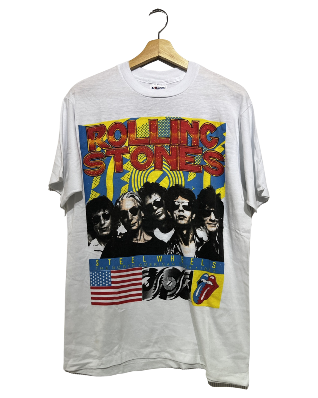 Vintage Rare 1989 The Rolling Stones Steel Wheels Tour Tee