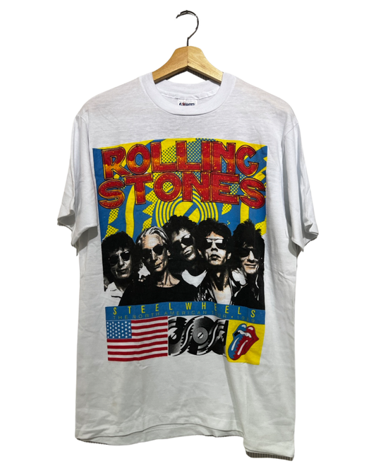 Vintage Rare 1989 The Rolling Stones Steel Wheels Tour Tee