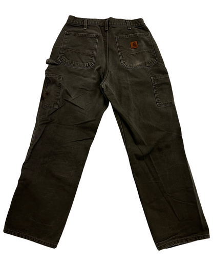 33 x 30 Vintage Carhartt Olive Carpenter Pants