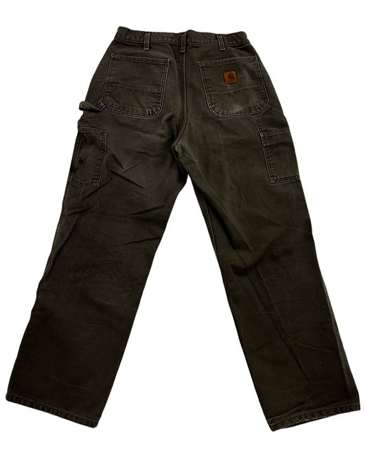 33 x 30 Vintage Carhartt Olive Carpenter Pants