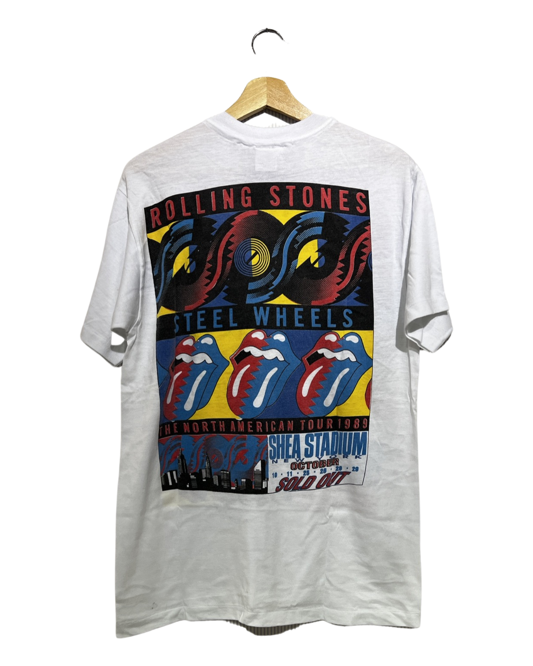 Vintage Rare 1989 The Rolling Stones Steel Wheels Tour Tee