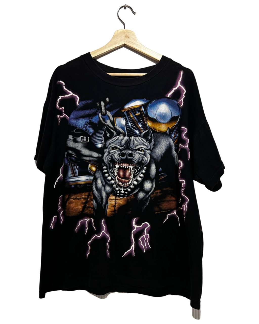 Vintage 90s Bulldog American Thunder AOP Tee KIF Vintage