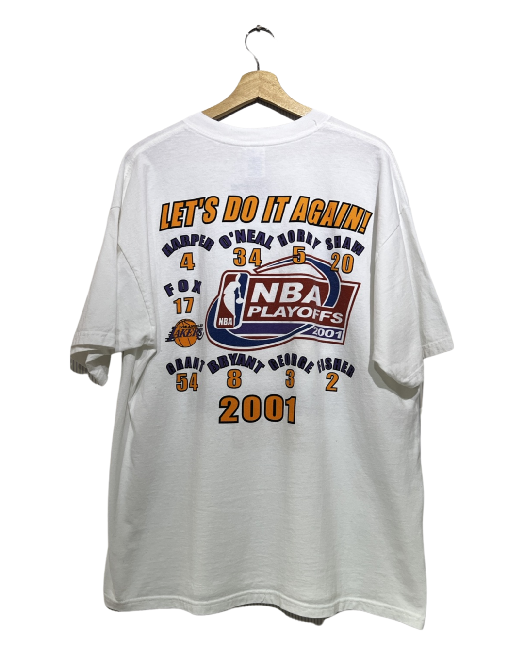 Vintage 2001 Los Angeles Lakers Playoffs Tee