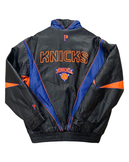 Vintage 90s Deadstock New York Knicks Pro Player Leather Jacket
