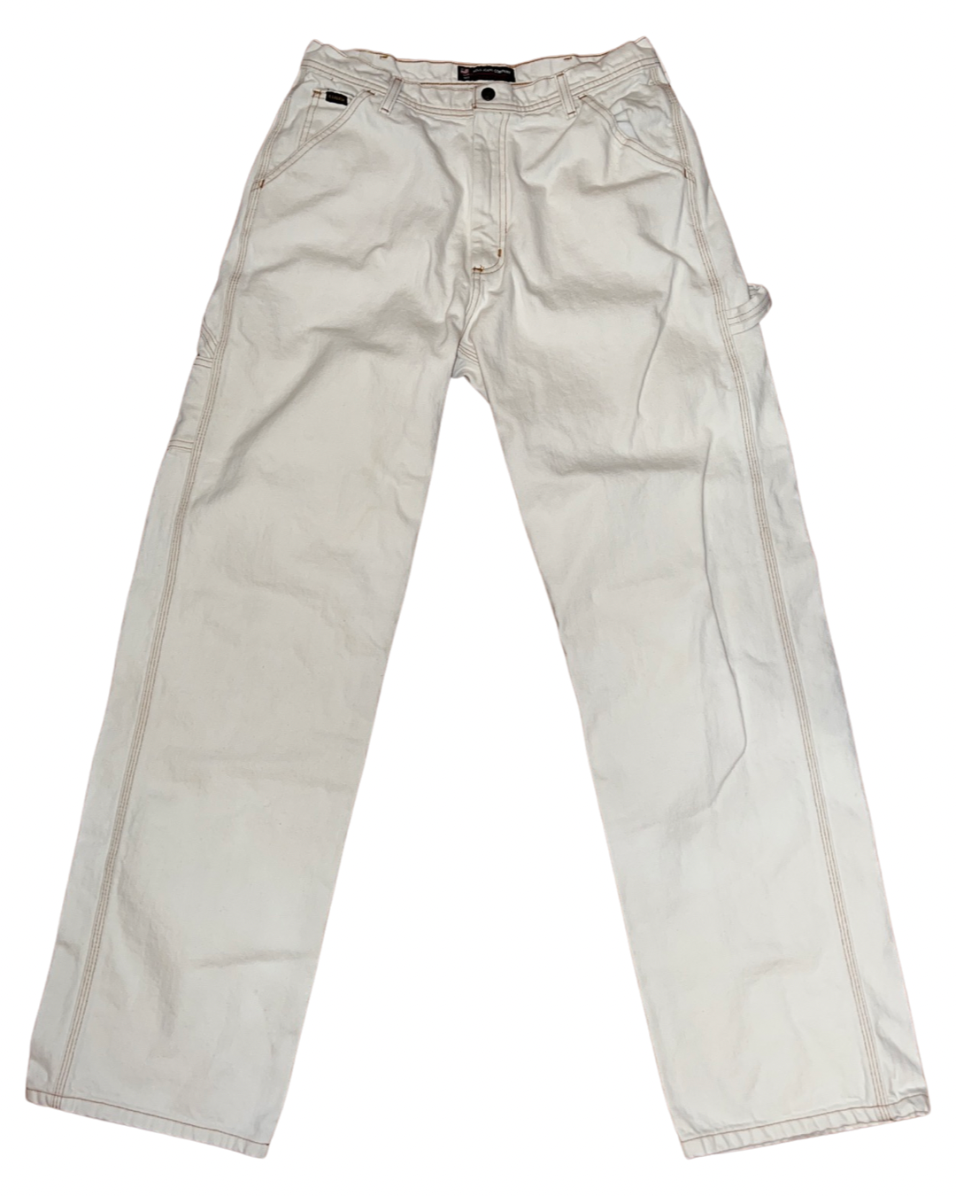Vintage (31 x 34) 90s Polo White Wide Leg Carpenter Jeans KIF Vintage