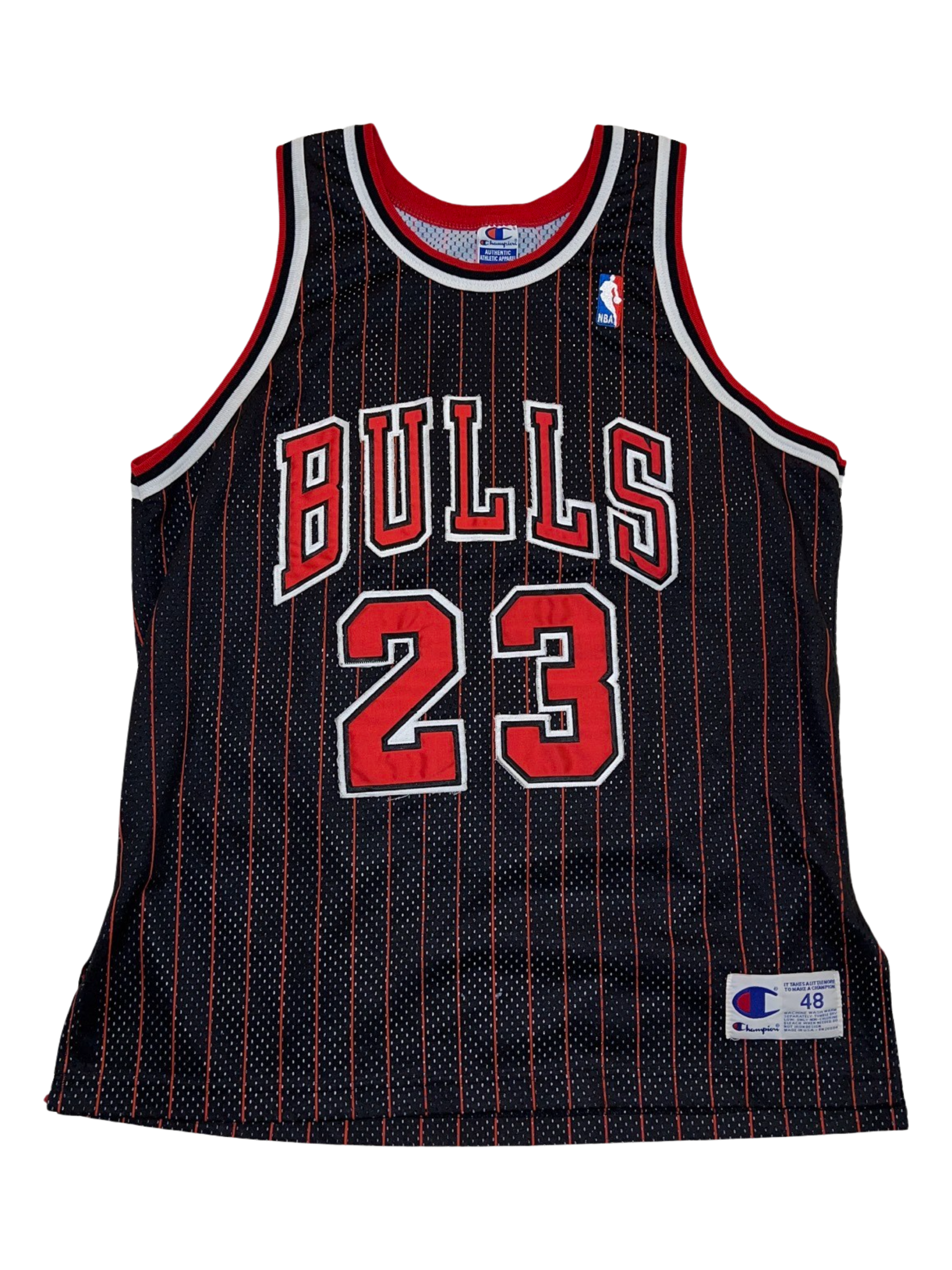 Vintage Rare 90s Michael Jordan Chicago Bulls Pinstripe Champion Jersey KIF Vintage