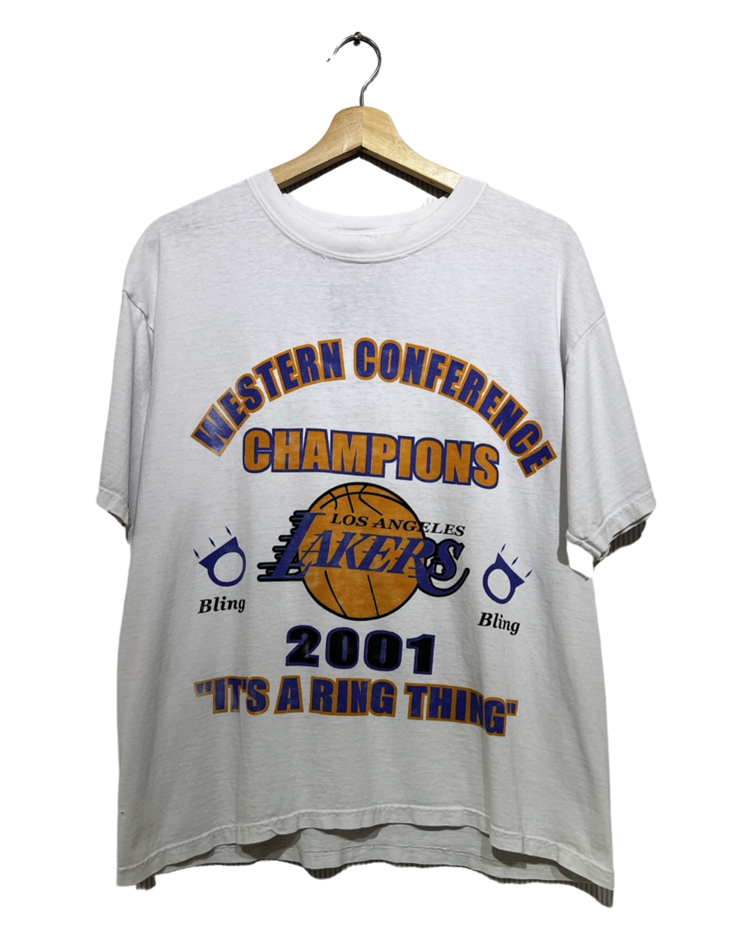 Vintage 2001 Los Angeles Lakers Ring Thing Tee