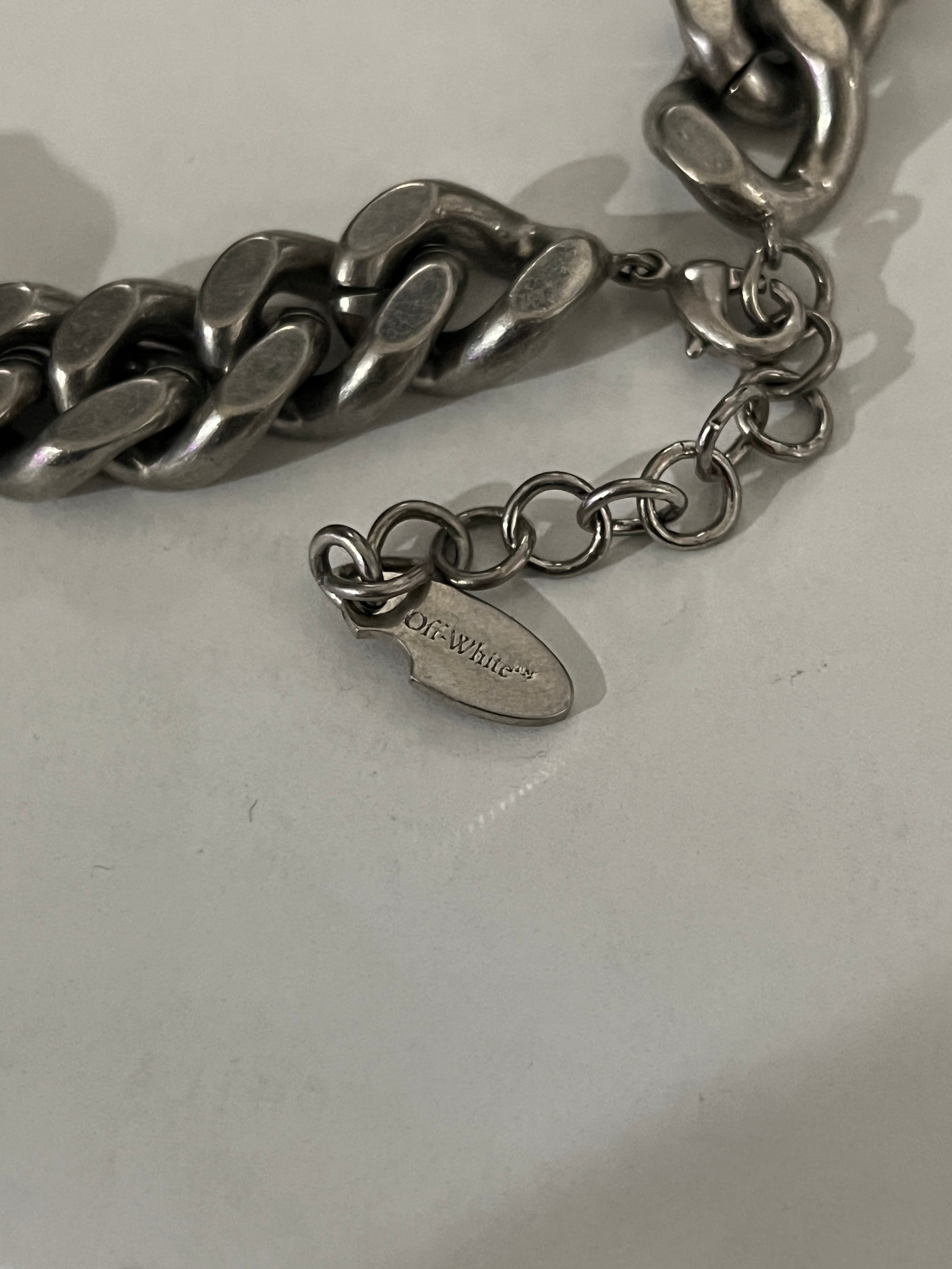 Archive FW/22 Off-White Silver-Tone Chain Necklace KIF Vintage