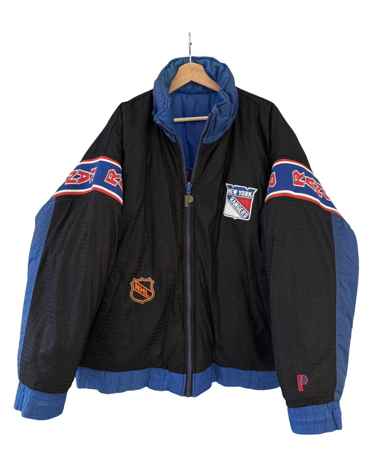 Vintage 90s Reversible New York Rangers Pro Player Jacket