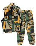 Rare Stussy Color Block Fleece Vest & Pants Set