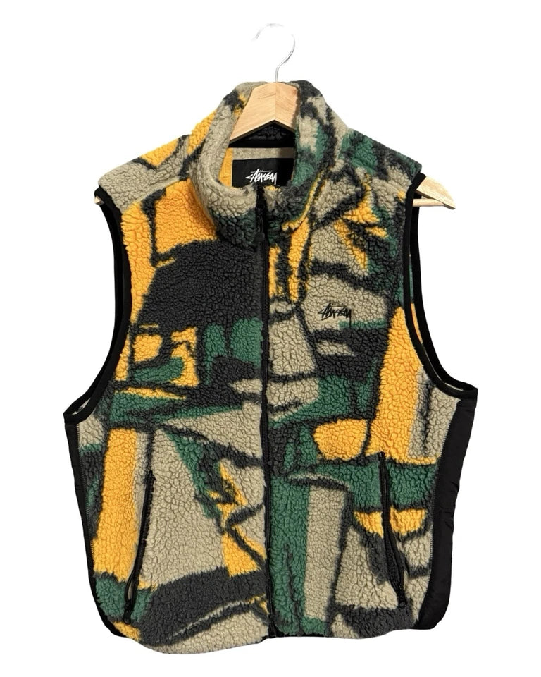 Rare Stussy Color Block Fleece Vest & Pants Set